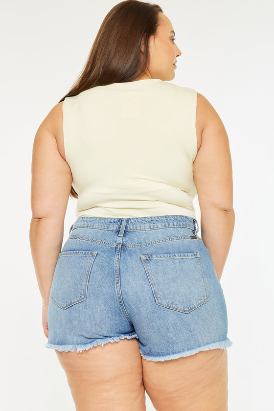 Isabelle Ultra High Rise Mom Shorts (Plus Size) - Official Kancan USA