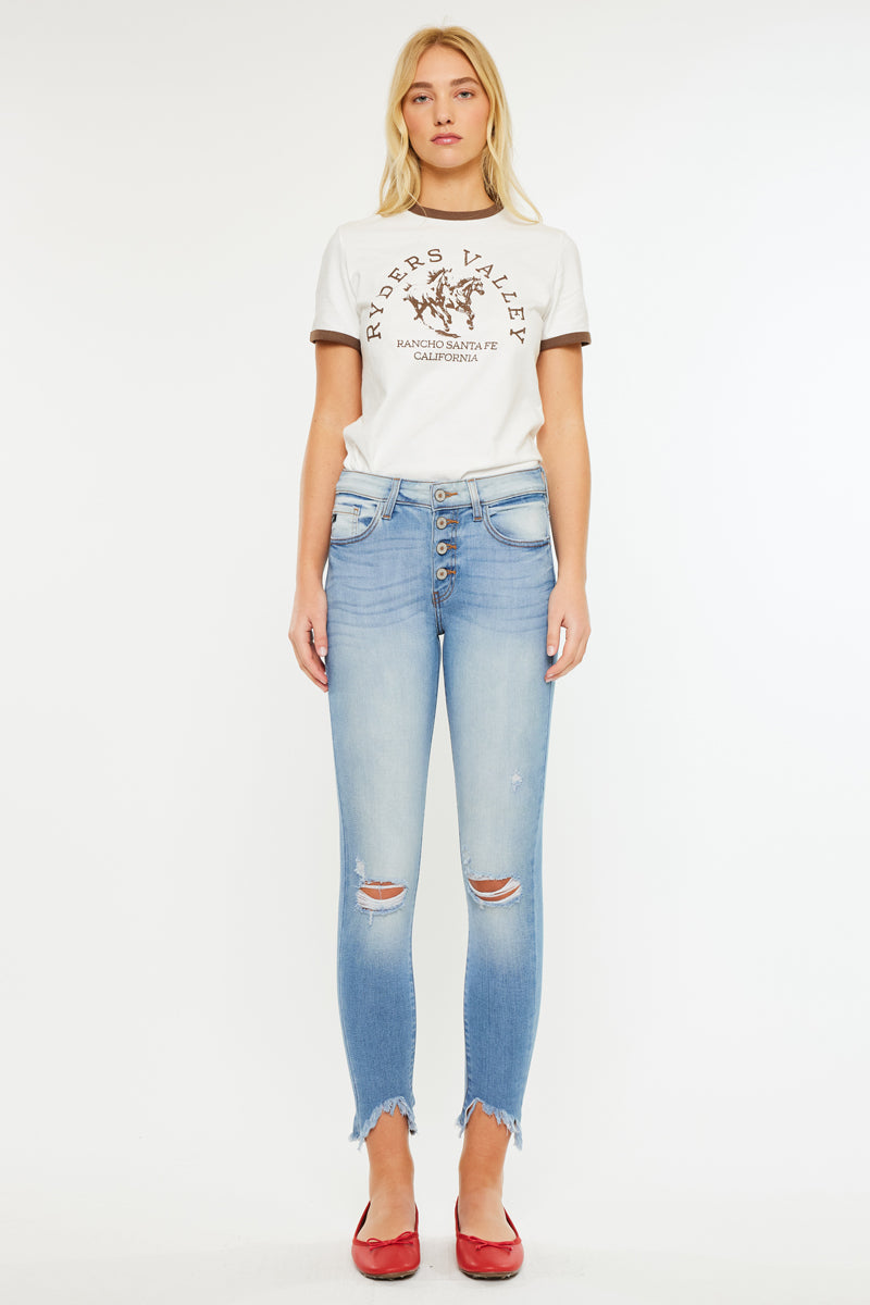 Kitson High Rise Ankle Skinny Jeans - Official Kancan USA