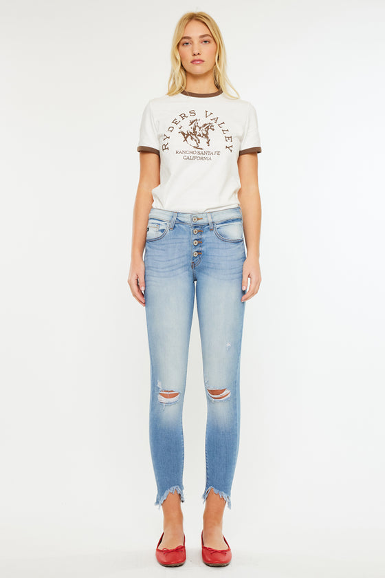 Kitson High Rise Ankle Skinny Jeans - Official Kancan USA