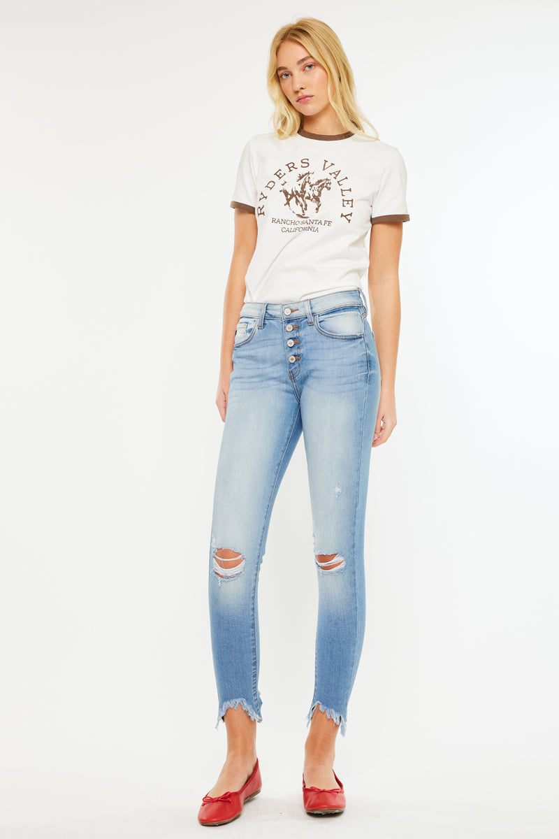 Kitson High Rise Ankle Skinny Jeans - Official Kancan USA