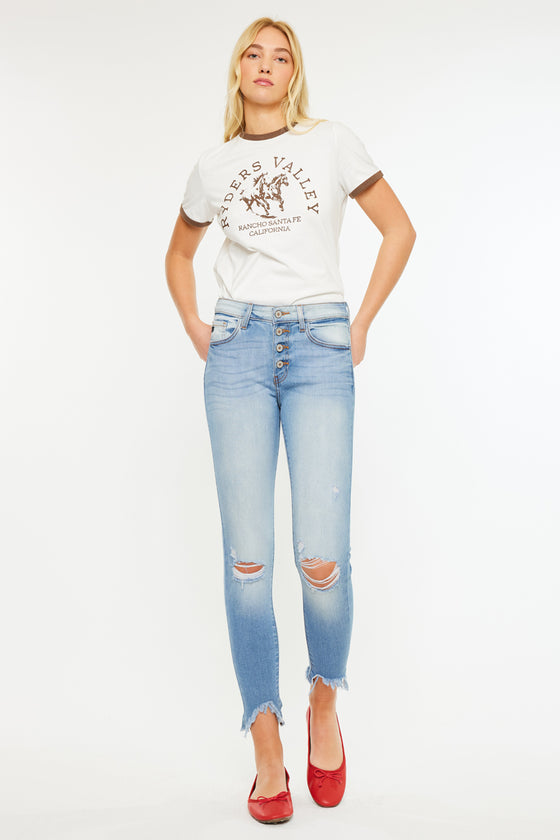 Kitson High Rise Ankle Skinny Jeans - Official Kancan USA