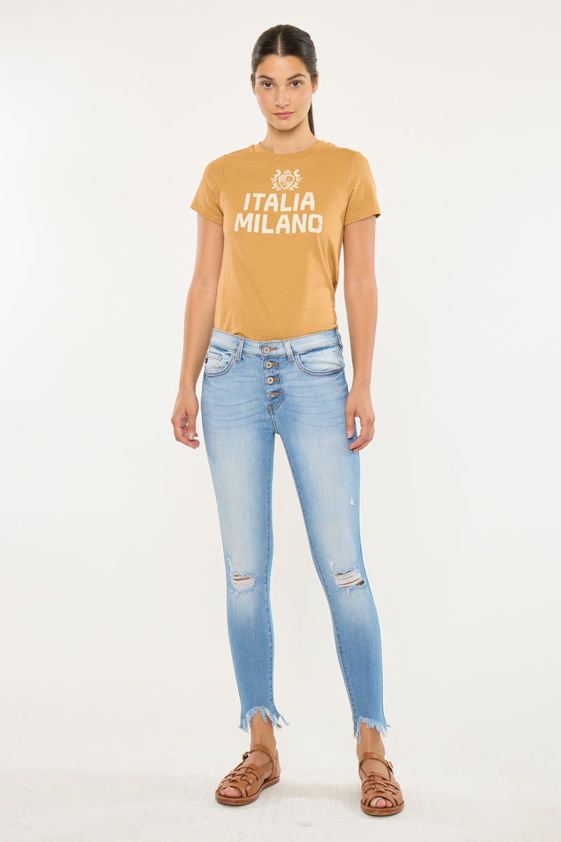 Kitson High Rise Ankle Skinny Jeans