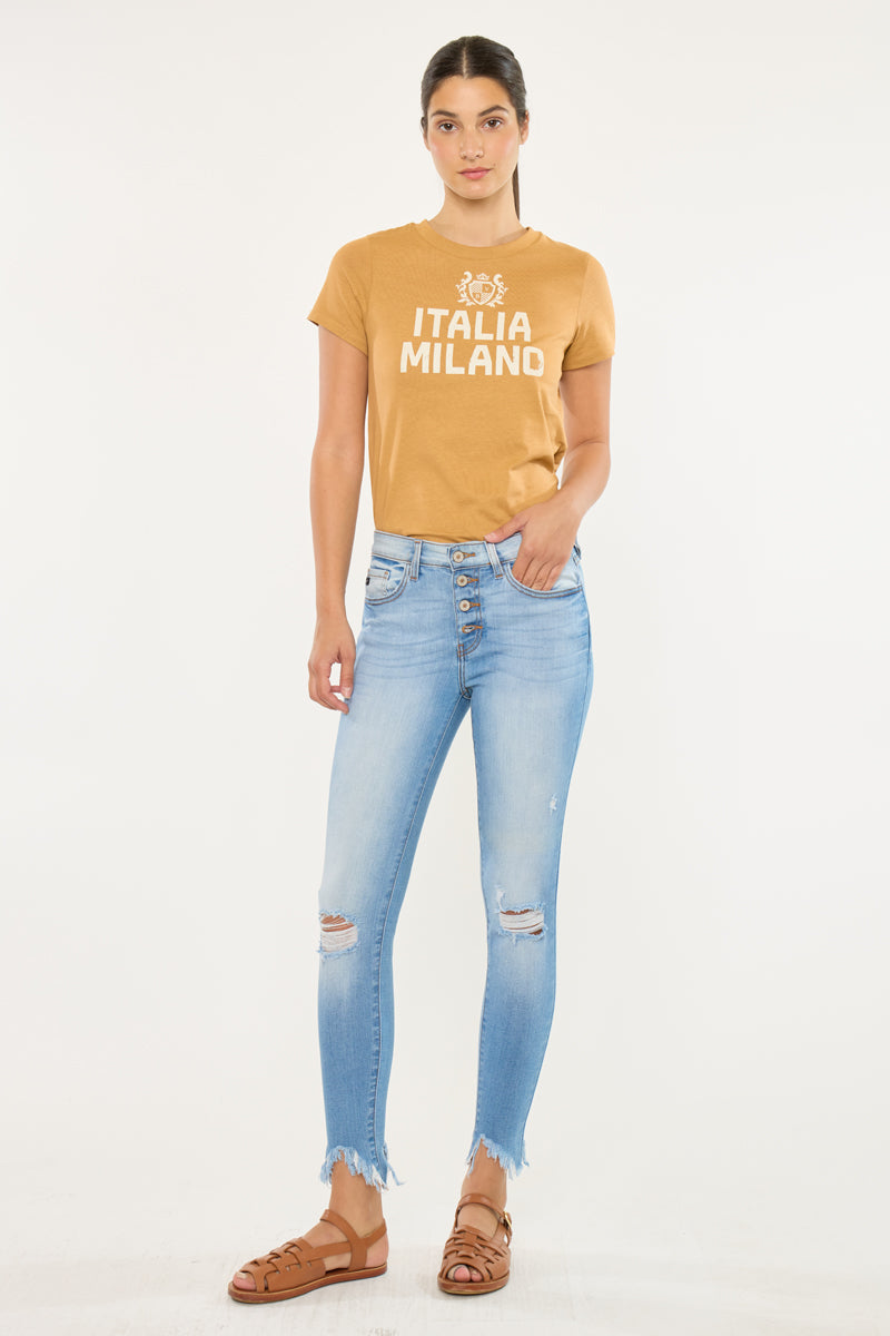 Kitson High Rise Ankle Skinny Jeans - Official Kancan USA