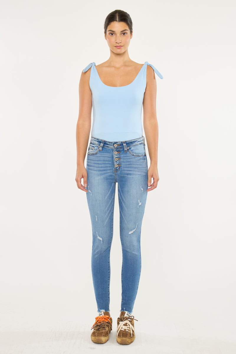 Cecilia High Rise Ankle Skinny Jeans - Official Kancan USA
