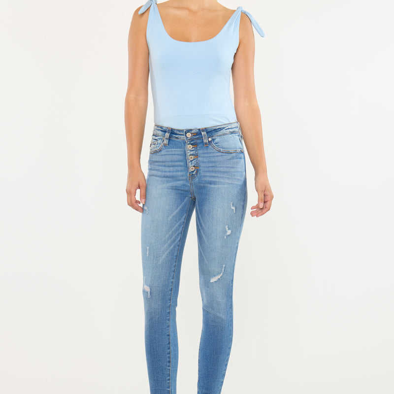Cecilia High Rise Ankle Skinny Jeans - Official Kancan USA