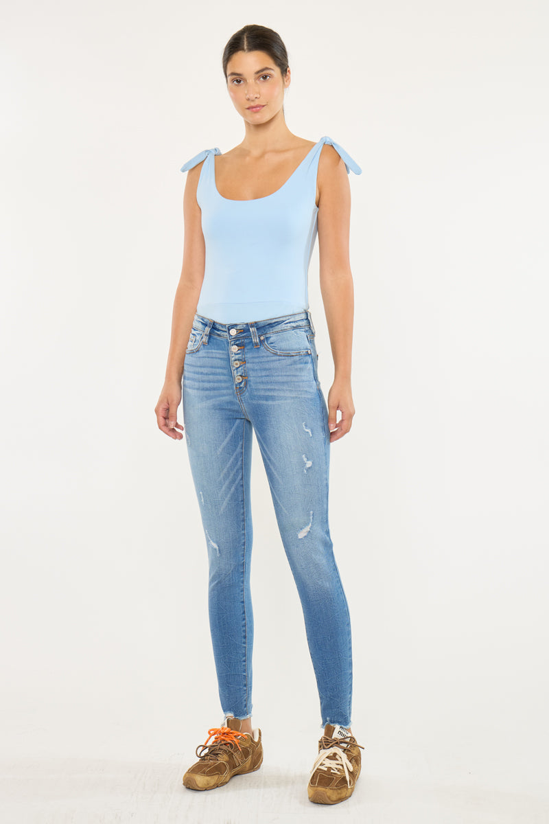 Cecilia High Rise Ankle Skinny Jeans - Official Kancan USA