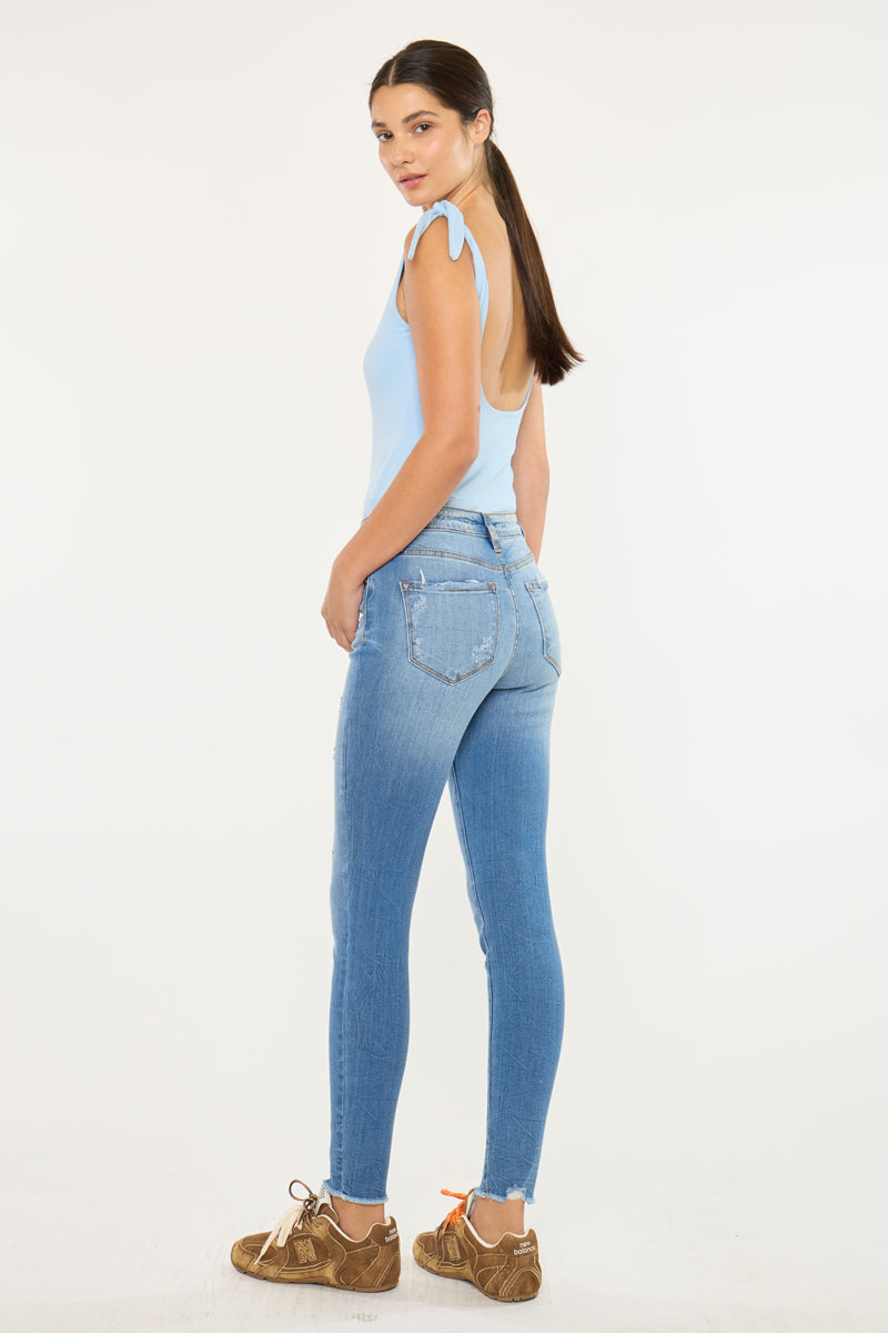 Cecilia High Rise Ankle Skinny Jeans - Official Kancan USA