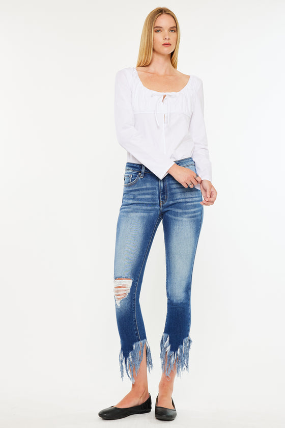 Audrina Mid Rise Ankle Skinny Jeans - Official Kancan USA