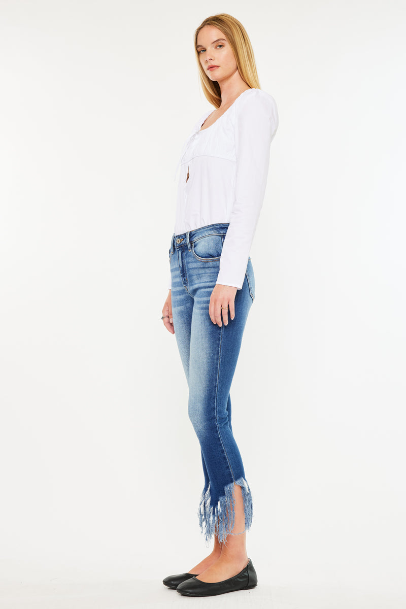 Audrina Mid Rise Ankle Skinny Jeans - Official Kancan USA