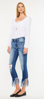 Audrina Mid Rise Ankle Skinny Jeans - Official Kancan USA
