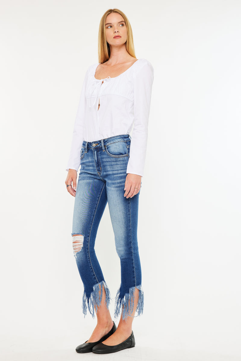 Audrina Mid Rise Ankle Skinny Jeans - Official Kancan USA