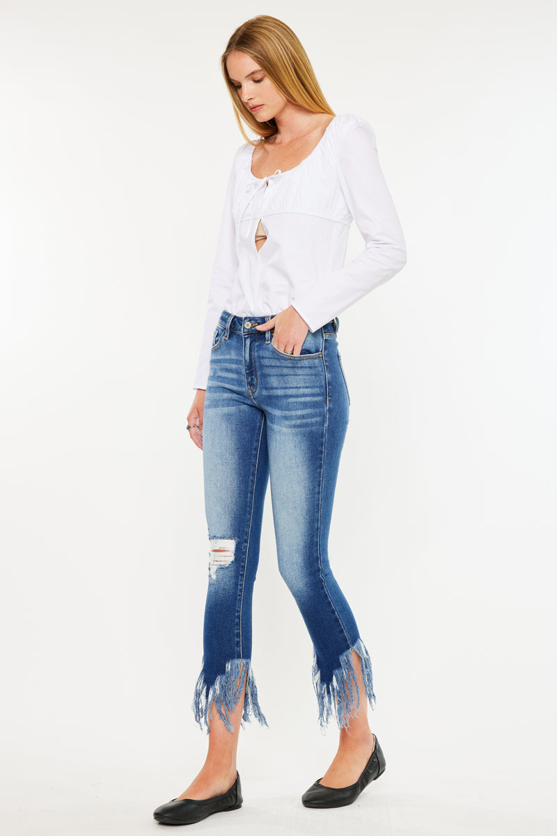 Audrina Mid Rise Ankle Skinny Jeans - Official Kancan USA
