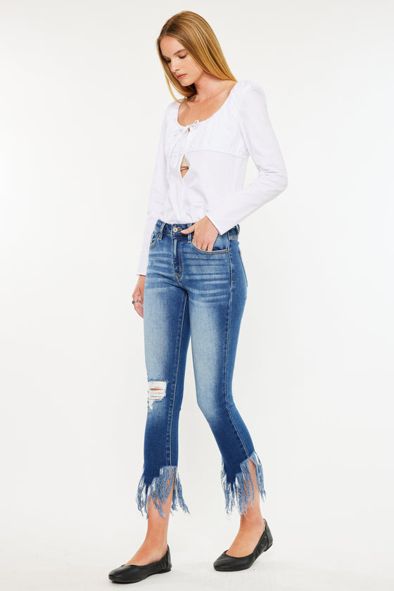 Audrina Mid Rise Ankle Skinny Jeans - Official Kancan USA