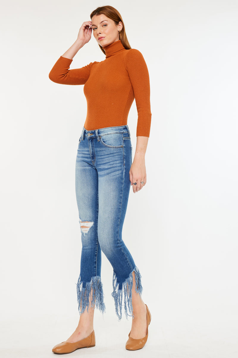 Leslie Mid Rise Ankle Skinny Jeans - Official Kancan USA