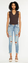 Janine Mid Rise Cropped Skinny Jeans - Official Kancan USA