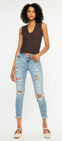 Janine Mid Rise Cropped Skinny Jeans - Official Kancan USA