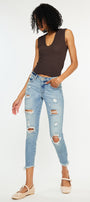 Janine Mid Rise Cropped Skinny Jeans - Official Kancan USA