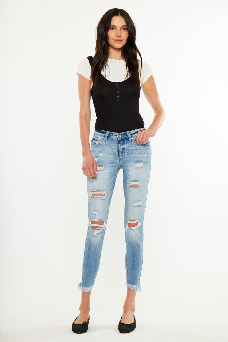 Janine Mid Rise Crop Skinny