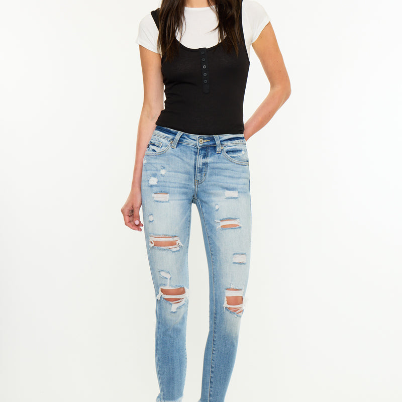 Janine Mid Rise Crop Skinny