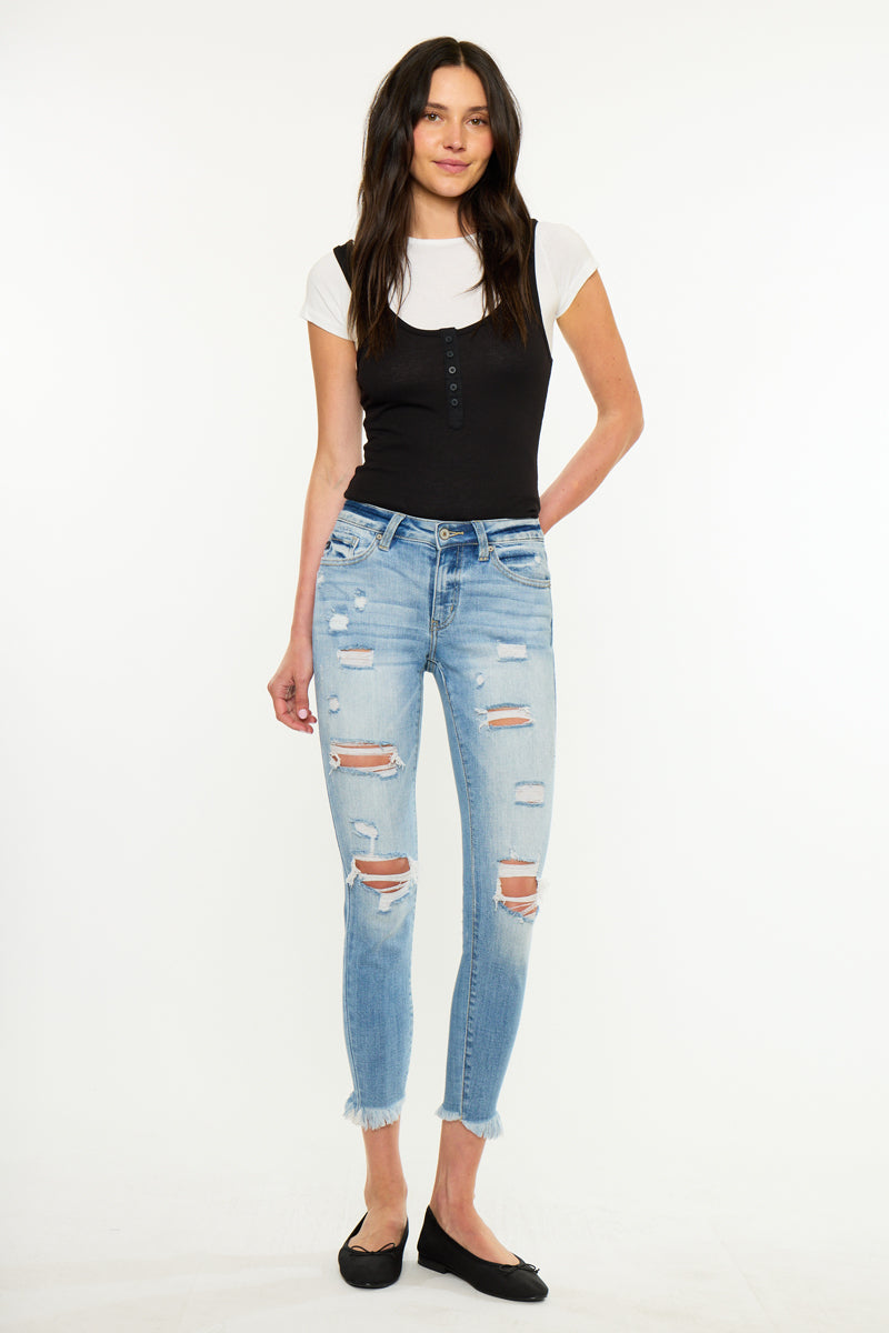 Janine Mid Rise Crop Skinny