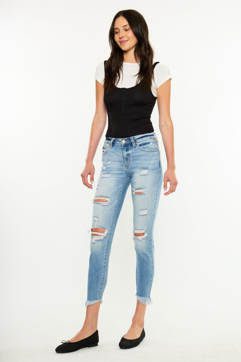 Janine Mid Rise Crop Skinny