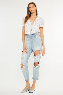  Darel Ultra High Rise Paperbag Mom Jeans - Official Kancan USA