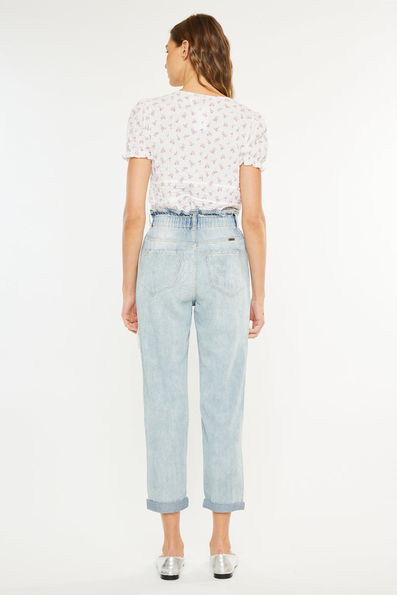 Darel Ultra High Rise Paperbag Mom Jeans - Official Kancan USA