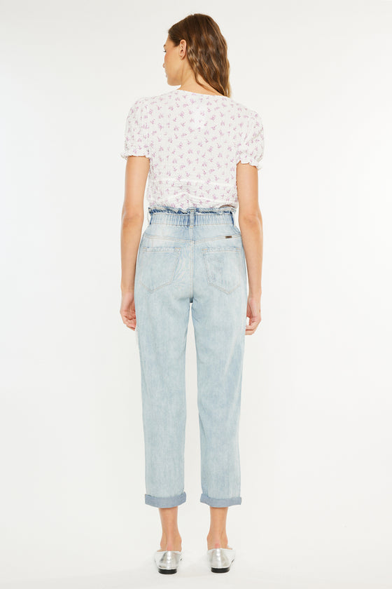Darel Ultra High Rise Paperbag Mom Jeans - Official Kancan USA