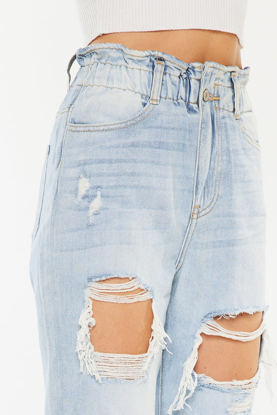 Darel Ultra High Rise Paperbag Mom Jeans - Official Kancan USA