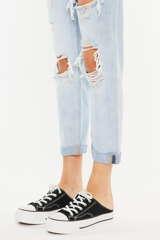 Darel Ultra High Rise Paperbag Mom Jeans - Official Kancan USA