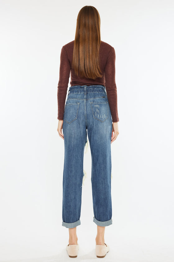 Darel Ultra High Rise Paperbag Mom Jeans - Official Kancan USA