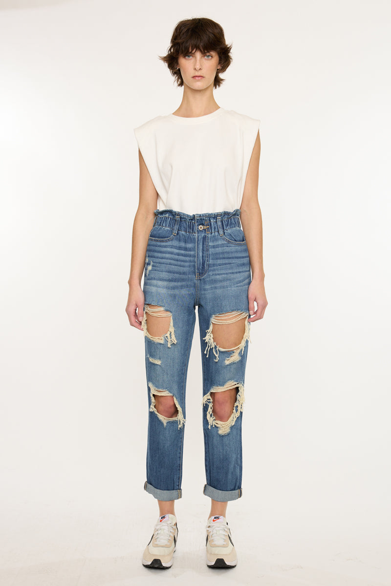 Darel Ultra High Rise Paperbag Mom - Official Kancan USA