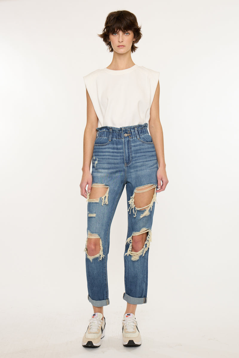 Darel Ultra High Rise Paperbag Mom - Official Kancan USA