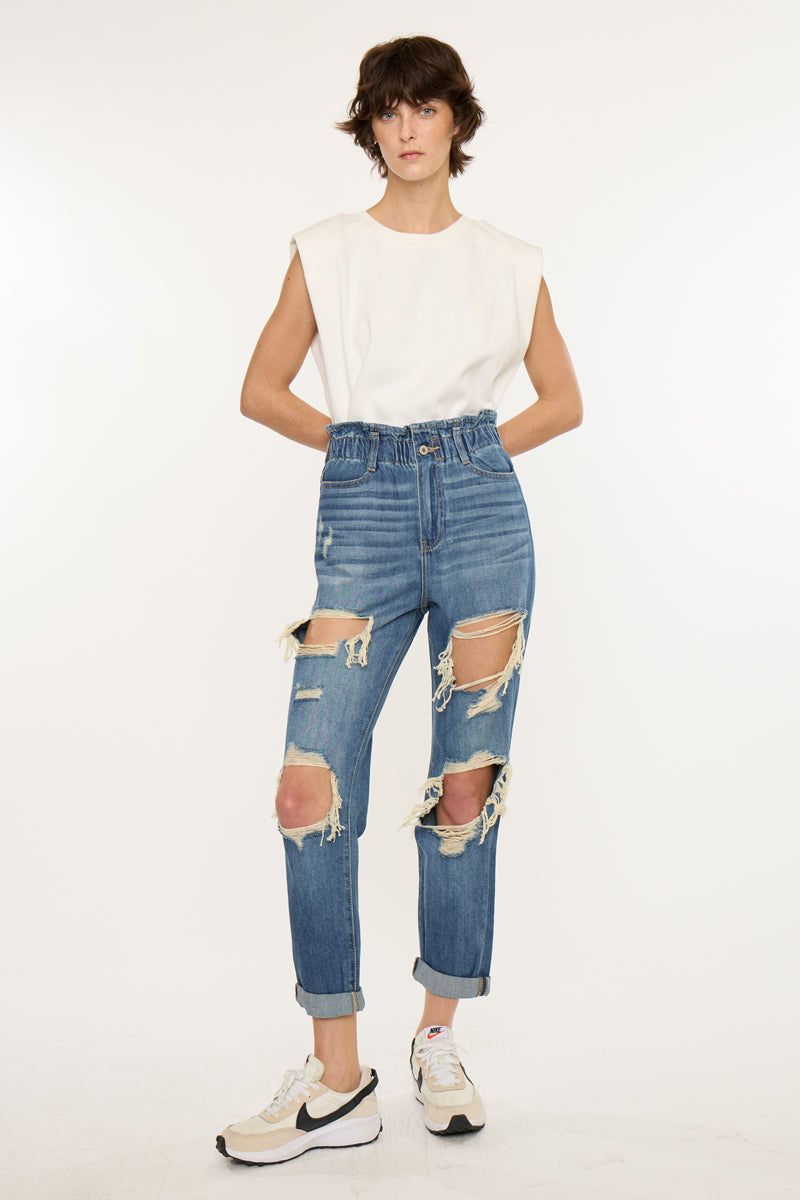 Darel Ultra High Rise Paperbag Mom - Official Kancan USA