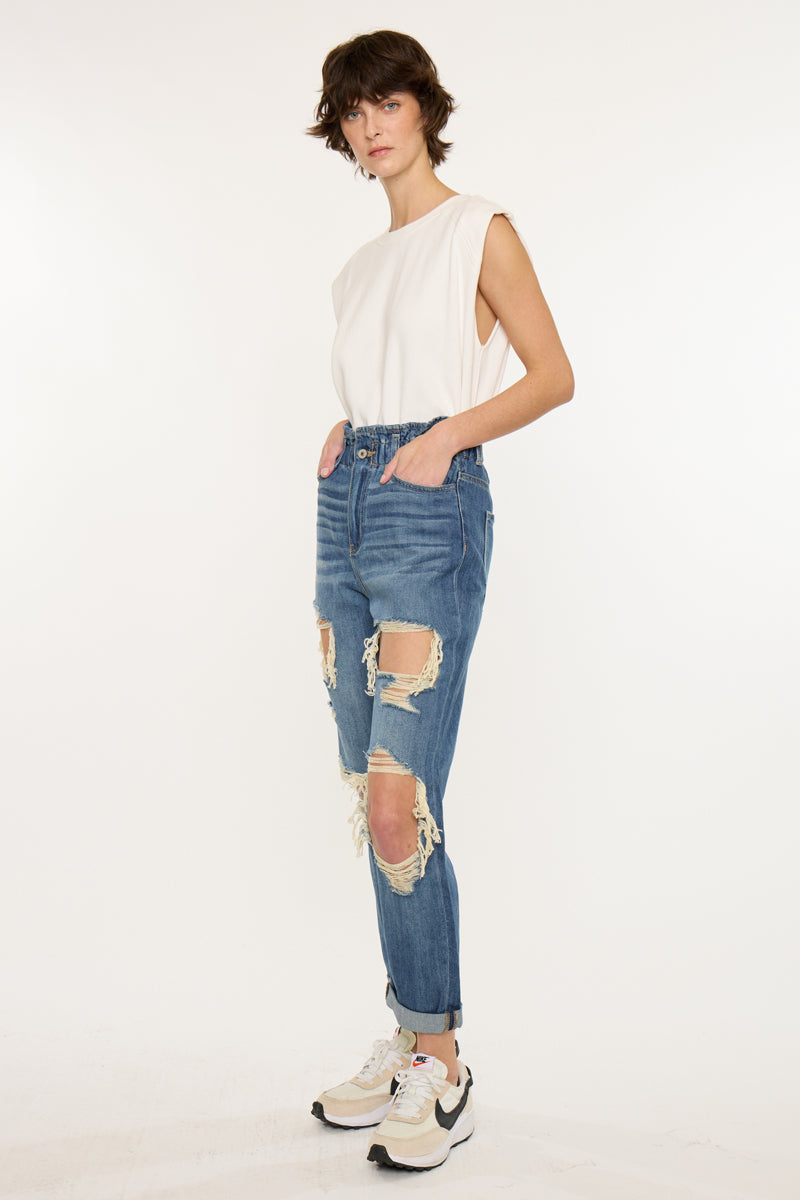 Darel Ultra High Rise Paperbag Mom - Official Kancan USA