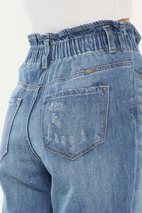 Darel Ultra High Rise Paperbag Mom Jeans - Official Kancan USA