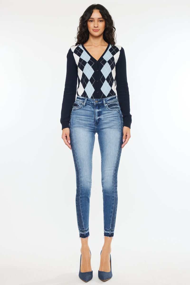 Elisha High Rise Ankle Skinny Jeans - Official Kancan USA