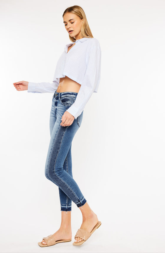 Elisha High Rise Ankle Skinny Jeans - Official Kancan USA