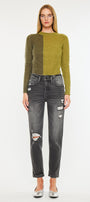 Clemence High Rise Mom Jeans - Official Kancan USA