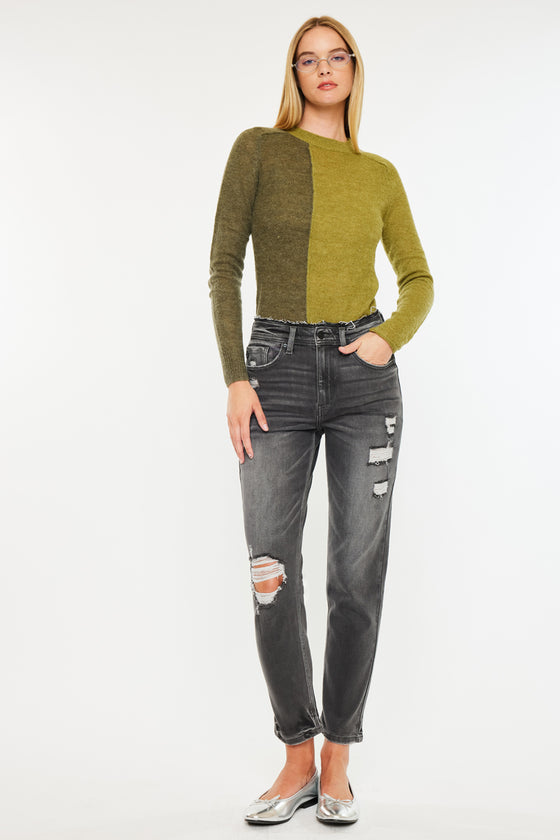 Clemence High Rise Mom Jeans - Official Kancan USA