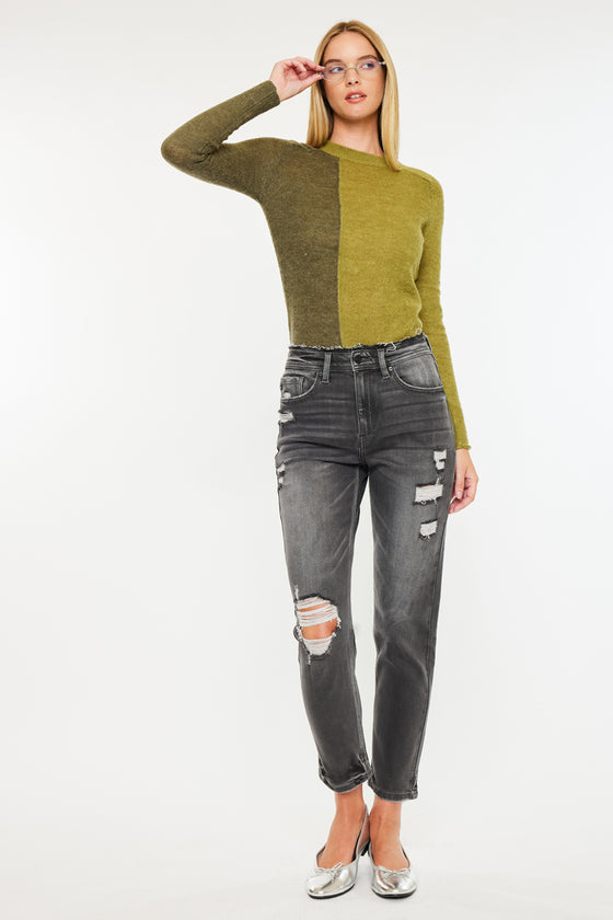 Clemence High Rise Mom Jeans - Official Kancan USA