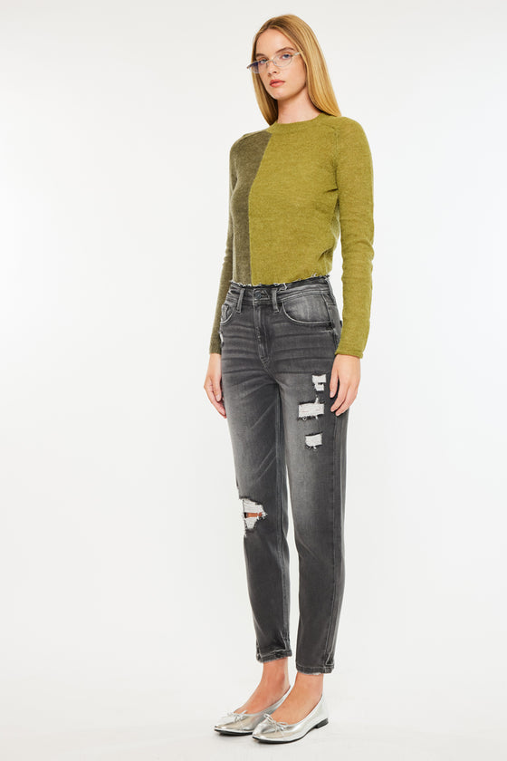 Clemence High Rise Mom Jeans - Official Kancan USA