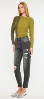 Clemence High Rise Mom Jeans - Official Kancan USA