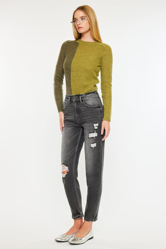 Clemence High Rise Mom Jeans - Official Kancan USA