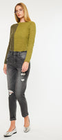 Clemence High Rise Mom Jeans - Official Kancan USA