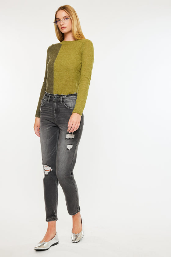 Clemence High Rise Mom Jeans - Official Kancan USA