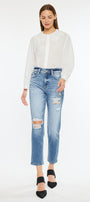 Clemence High Rise Mom Jeans - Official Kancan USA