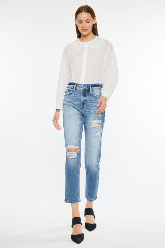 Clemence High Rise Mom Jeans - Official Kancan USA