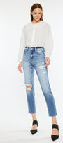 Clemence High Rise Mom Jeans - Official Kancan USA