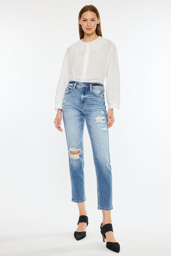 Clemence High Rise Mom Jeans - Official Kancan USA